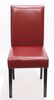 6er-Set Esszimmerstuhl Stuhl Küchenstuhl Littau ~ Leder, rot, dunkle Beine Bild 4