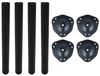 MS Beschläge Tischbein Tischfüße 710mm Schwarz matt - Set DIY Tischstütze, Ø 60mm Metall Esstischbein - höhenverstellbar Bild 2