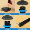 MS Beschläge Tischbein Tischfüße 710mm Schwarz matt - Set DIY Tischstütze, Ø 60mm Metall Esstischbein - höhenverstellbar Bild 5