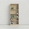 Dmora - Bücherregal Zelie, Büroregal, Mobiler Buchhalter, Bücherbrett, 79x27 h203 cm, Eiche Bild 4