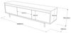 Dmora TV-Möbel Hydra 160 x 35,5 x 45,2 cm Silber EIN Regal Bild 2
