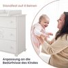 Kiki design Kommode mit Wickeltisch | 80x46 cm | Wickelkommode mit 3 Schubladen | Für Kinderzimmer | Gravierter Teddybär | Schrank für Kinderzimmer |Weiß Bild 5