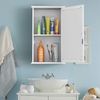COSTWAY Spiegelschrank Badzimmer, Wandschrank mit Spiegel Bild 2