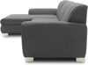 DOMO Collection Nika Eckcouch in L-Form, Sofa Eckgarnitur, Moderne Polsterecke, Ecksofa, grau, 277 x 156 x 78 cm Bild 4