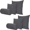 Selfitex Sofakissen 6-tlg. Kissen Set, 2x großes Kissen/2x kleines Kissen/2x Nackenrolle, (6er Set, 2x 60x80 cm, 2x 50x50 cm, 2x 19x65 cm), für Sofa, Couch, Bett oder als Polster jeglicher Art Bild 3