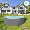 Paradies Pool® Edition grau Komplettset 1 rund, 300x120 cm (Ø x H), Stahlwandbecken grau, Poolplane in Sand 0,8mm, Handlauf grau, inkl. Leiter Pumpe Sandfilter, Swimmingpool Bild 4