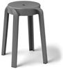 Kunststoff-Hocker Grau stapelbar leichter Sitzhocker Innen & Außen Bild 2