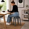 Kunststoff-Hocker Grau stapelbar leichter Sitzhocker Innen & Außen Bild 4
