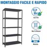 Simonrack Schwerlastregal, Lagerregal, 200 x 110 x 40 Metallregal, Kellerregal, Biegestelle 90 kg, 5 Fachböden, Antracite - Comfort Bild 4