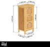 EISL Badezimmerschrank mit 3 Schubladen Bambus 30x42x82 cm 438812 Bild 3