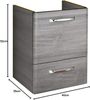 Pelipal Waschtischunterschrank Quickset 328 in Graphit Struktur quer Nachbildung, 40 cm breit | Waschtischunterschrank ohne Waschbecken mit 1 Tür und 1 Schubkasten Bild 3