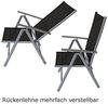 Garnitur SORANO 5-teilig mit Tisch 70x125 cm, Aluminium + Kunstholz + Kunstgewebe schwarz Bild 3