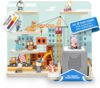 stadtecken Kinder Regal für Musikbox I Geeignet für die Toniebox und ca. 50 Tonies I Perfekte Aufbewahrung für Kinderzimmer I zum Aufstellen oder Aufhängen (Baustelle, Mittel) Bild 1