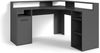 byLiving 'Fox' Schreibtisch in Anthrazit, mit Aufsatz, Anthrazit, 139 x 90,8 x 139 cm Bild 3