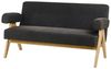 Sofa 2-Sitzer TAMRE Bouclé Schwarz Hellbraun Bild 1