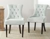 SAFAVIEH Set of 2 Modern Upholstered Chairs, in Black Bild 2