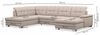 Selsey Ecksofa 330x212 cm U-Form Dunkelgrau Modular Couch Sofa Mit Schlaffunktion Ottomane Sofa Mit Stauraum/Bettkasten verstellbare Kopfstützen Wasserabweisend, Abriebfest Rechtse Seite Bild 2