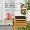 Outsunny Hochbeet Blumenkasten Pflanzkasten mit klappbarer Tischplatte, Kräuterbeet mit Innenverkleidung aus Vlies, für Garten, Terrasse, Holz, Braun, 64 x 63 x 74,5 cm Bild 3