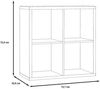 FORTE Mauro Regal, Holzwerkstoff, Schwarz, 72,7 x 72,8 x 32,9 cm Bild 2