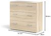 Kommode, Eichenfarbe 74,1 x 69,9 x 35,95 cm Bild 2