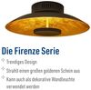 LED Deckenleuchte schwarz, Blattgold Design Näve Firenze 40cm 900lm Bild 2