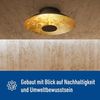 LED Deckenleuchte schwarz, Blattgold Design Näve Firenze 40cm 900lm Bild 5