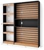 Skraut Home | Bücherregal Bibliothek | Bookshelf, Bookcase | 170 x 186 x 25 cm | Wohnzimmer, Esszimmer, Büro | Aufbewahrungsregal | Moderner Stil | Weiß und Schwarz Bild 4