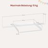 WOLTU Wickelaufsatz, Wickeltischaufsatz universal für Kommode (Tiefe: 47-50 cm), mit Schutzrand, aus MDF, 160 x 10 x 80 cm, Weiß (80x80 cm für Baby) Bild 3