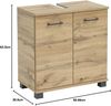 Schildmeyer Nora Waschbeckenunterschrank 144919, Eiche Landhaus Dekor, 60 x 32,6 x 63,5 cm (B/T/H) Bild 3