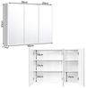 COSTWAY Spiegelschrank mit verstellbaren Ablagen, mit Spiegel,90x11x65cm Bild 3