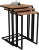 WELL HOME MOBILIARIO & DECORACIÓN nesttische, Melamin, Braun/schwarz, 40 x 61,8 x 40 Bild 1