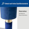 näve Tischleuchte Bordo, ohne Leuchtmittel, 1xE14, Textilschirm blau, Fuß blau gold, Höhe 32cm, Zuleitung 150cm Bild 4