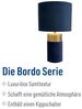 näve Tischleuchte Bordo, ohne Leuchtmittel, 1xE14, Textilschirm blau, Fuß blau gold, Höhe 32cm, Zuleitung 150cm Bild 2