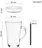 KONZEPT Teeglas Mit Deckel – 300 Ml Mit Henkel, 1-tlg, aus Glas Mit Deckel, hitzebeständig & spülmaschinengeeignet Bild 3