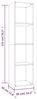 vidaXL Bücherregal TV Schrank Wandregal Standregal Aktenregal Raumteiler Fernsehtisch Lowboard Regal Fernsehschrank Sonoma Eiche 36 x 30 x 143 cm Spanplatte Bild 3