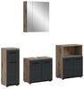 Badezimmer-Set >Ice< in Nox Oak / Schwarz - 180x185x30cm (BxHxT) Bild 2