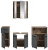 Badezimmer-Set >Ice< in Nox Oak / Schwarz - 180x185x30cm (BxHxT) Bild 4