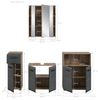 Badezimmer-Set >Ice< in Nox Oak / Schwarz - 180x185x30cm (BxHxT) Bild 5