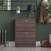 Home Discount 2 Schublade Schrank Schuhschrank Schuhregal Organizer Pull Down Holz Flur Möbel Einheit, Walnuss Bild 3