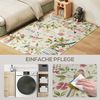 HOMCOM Teppich maschinenwaschbarer Wohnzimmerteppich rutschfester Flächenteppich, Rechteckig, Höhe: 7 mm, für Schlafzimmer, Wohnzimmer, Cremeweiß+Rosa Bild 5