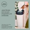 Tommee Tippee Twist & Click Windeleimer XL, Fasst bis zu 60 Windeln, Umweltfreundlicheres System mit 1 Nachfüllkassette mit nachhaltigem antibakteriellem GREENFILM, weiß Bild 3