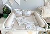 Wickelauflage Set 6-teilig – Wickelunterlage aus Baumwolle & Waffelstoff – Baby Wickelauflage – Geschenk zur Babyparty – Wickeltischauflage – 75x70 cm (Breite x Tiefe), Safari und hellbeige Bild 2