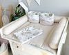 Wickelauflage Set 6-teilig – Wickelunterlage aus Baumwolle & Waffelstoff – Baby Wickelauflage – Geschenk zur Babyparty – Wickeltischauflage – 75x70 cm (Breite x Tiefe), Safari und hellbeige Bild 5