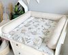 Wickelauflage Set 6-teilig – Wickelunterlage aus Baumwolle & Waffelstoff – Baby Wickelauflage – Geschenk zur Babyparty – Wickeltischauflage – 75x70 cm (Breite x Tiefe), Safari und hellbeige Bild 4