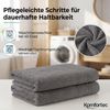 Komfortec Badetuch 100x200 cm aus 100% Baumwolle, Saunatuch XXL, Weich, Groß, Frottee, Schnelltrocknend, Anthrazit Grau Bild 3