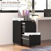 Vinsetto Rollcontainer Aktenschrank mit 2 Schubladen Druckschrank mit Rollen, (Büroschrank, 1 St, Bürocontainer), Stahl, 37 x 43,5 x 67,5 cm Bild 4