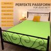 NatureMark 2er Pack Kinder JERSEY Spannbettlaken, Spannbetttuch 100% Baumwolle in vielen Größen und Farben MARKENQUALITÄT ÖKOTEX STANDARD 100 | 70x140 cm - apfel grün Bild 5