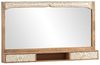 Wandspiegel Badspiegel Delhi 130 cm massiv Mangoholz braun rechteckig 130x75x15 Spiegel mit Ablage Fach 2 Schubladen massivum Bild 1