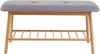 Sitzbank Schuhregal HWC-D90, Polsterbank Bank Schuhablage, Bambus 44x90x34cm Bild 5