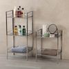 Versa Hannover Möbel für das Bad, Ablagefläche mit 2 Fächern, Maßnahmen (H x L x B) 53 x 31 x 39 cm, Stahl, Farbe: Silber Bild 2